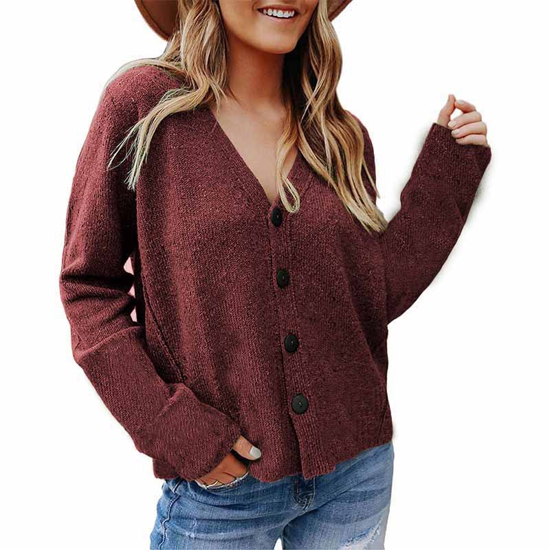 long-sleeved woolen button knitted cardigan nihaostyles wholesale clothes NSLGY92953