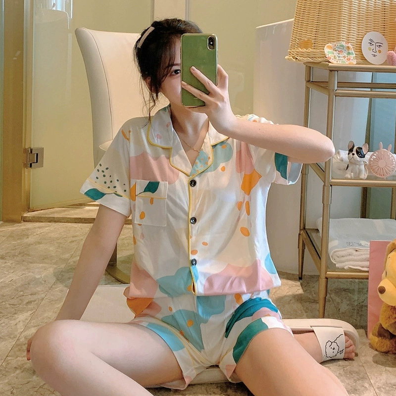 Pijama, cute set for students, thin summer cardigan, oversize
