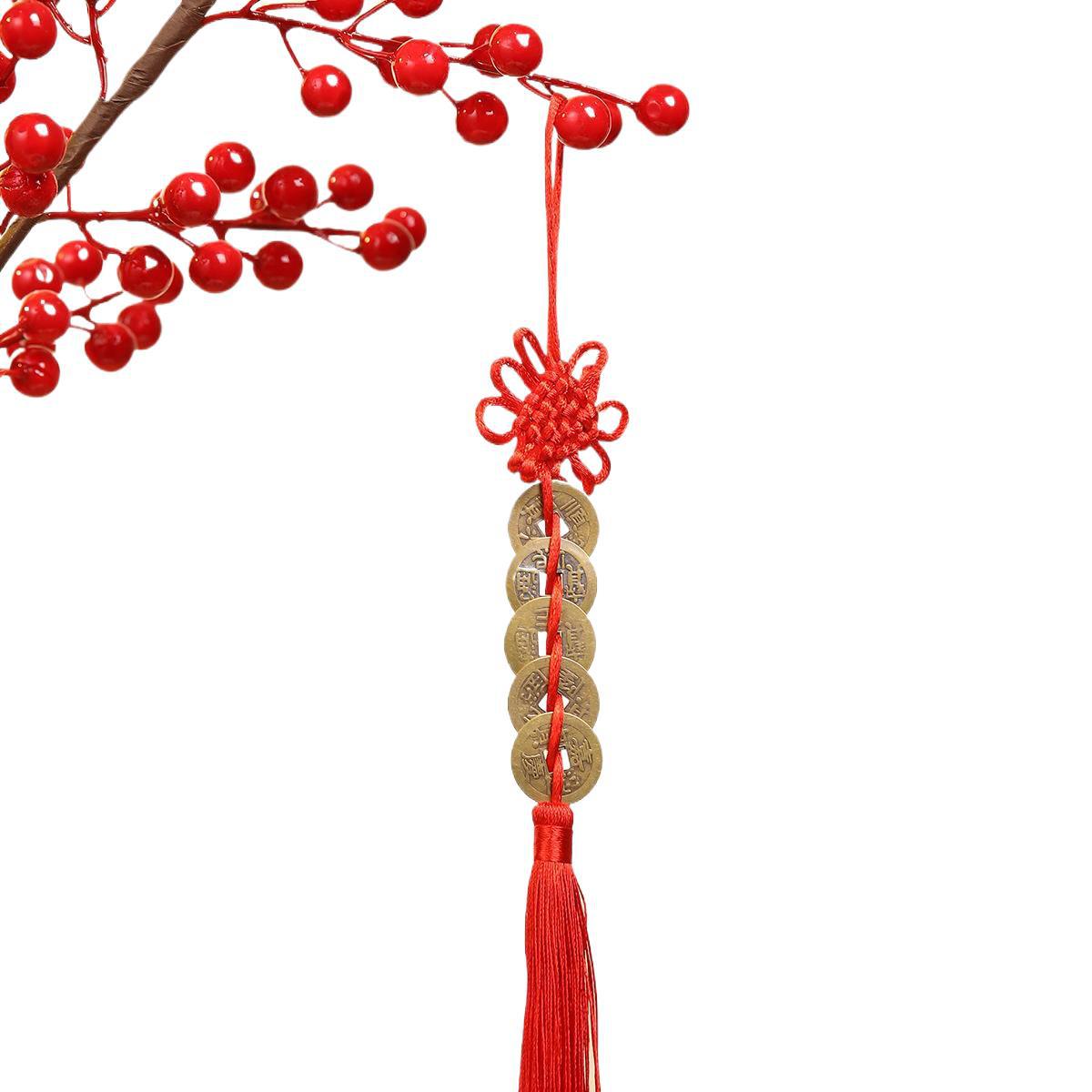 2025 Año de la serpiente colgante de Año Nuevo Ping An Fu Bag Festival de Primavera bordado bolsas de pescado rosas China Jue Fu colgante al por mayor