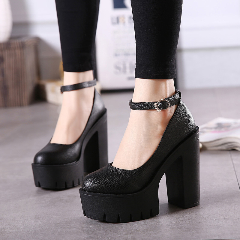 Factory wholesale super high heel women's shoes stage model shoes thick heel nightclub DJ work shoes catwalk shoes women 126-02
