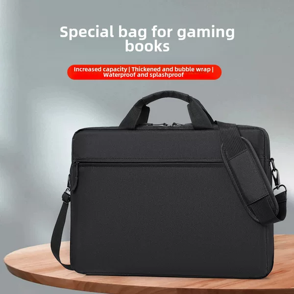 Qingxi Computer Bag Notebook Bag Thickened Shoulder Bag Large Capacity Handbag for Men and Women Suitable for Apple Huawei Lenovo