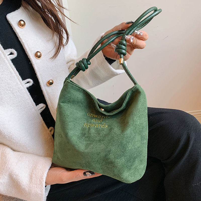 Lightweight Suede Handbag, Cross-Body Bag with a High-End Feel, Large Capacity Versatile Square Bag, Cross-Body and Hand-Carryable
