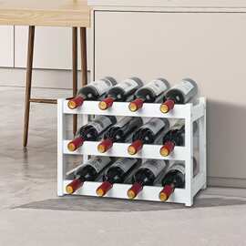 红酒架子家用葡萄酒架摆件展示架酒柜置物架多瓶格子放酒简易马小
