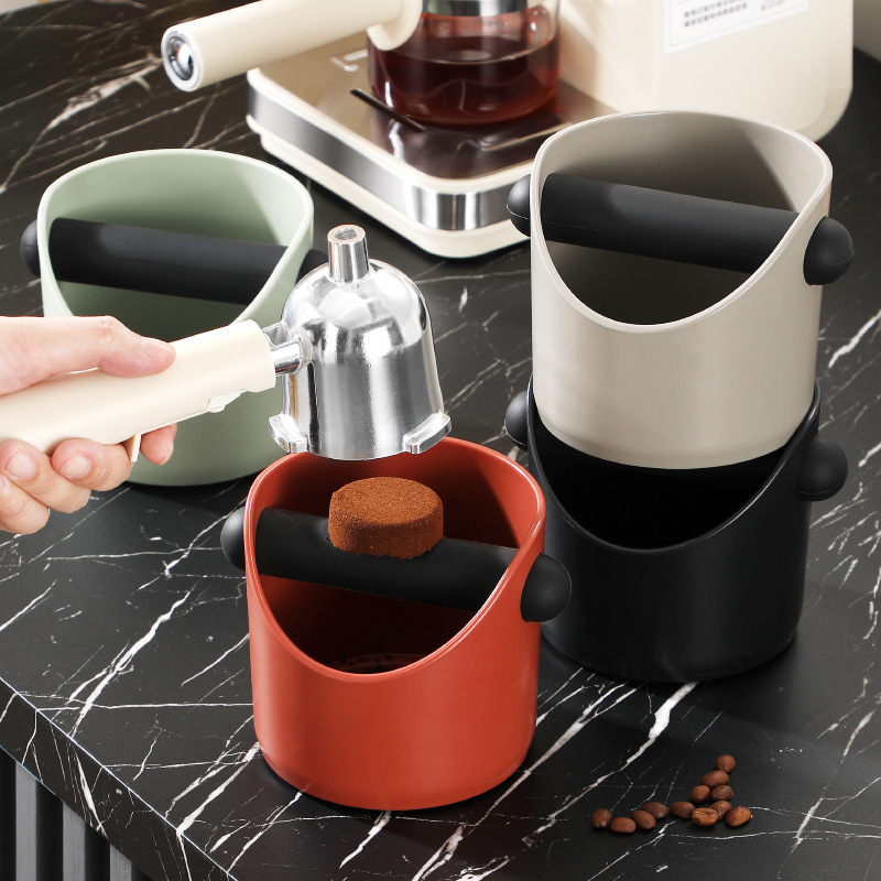 半自動コーヒーマシンミニパウダー樽叩きかすボックス厚いプラスチック家庭用コーヒー円形パウダーバケツ収納ツール|undefined