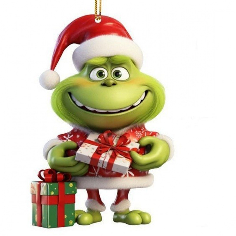 国境を越えた新しい2Dクリスマス装飾グリーン奇シリーズクリスマスツリーペンダントアクリルペンダント|undefined