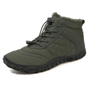 Cross-border hot sale five-finger cotton shoes couple snow boots hiking shoes men's shoes non-slip waterproof fleece-lined warm leisure sports