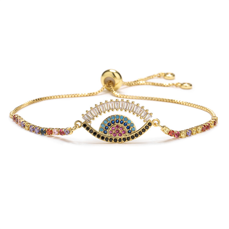 Fashion Eye Copper Bracelets Plating Zircon Copper Bracelets