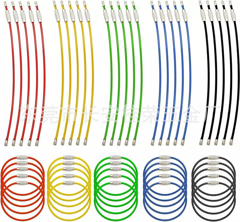 Colored Stainless Steel Wire Ring Amazon Colored Nylon Coated Stainless Steel Wire Key Chain