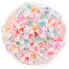 Plastic acrylic beads with letters heart shaped, English letters