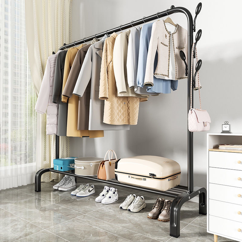 加粗衣帽架晾衣架落地室內掛衣架臥室單杆衣服架子家用曬衣架宿舍