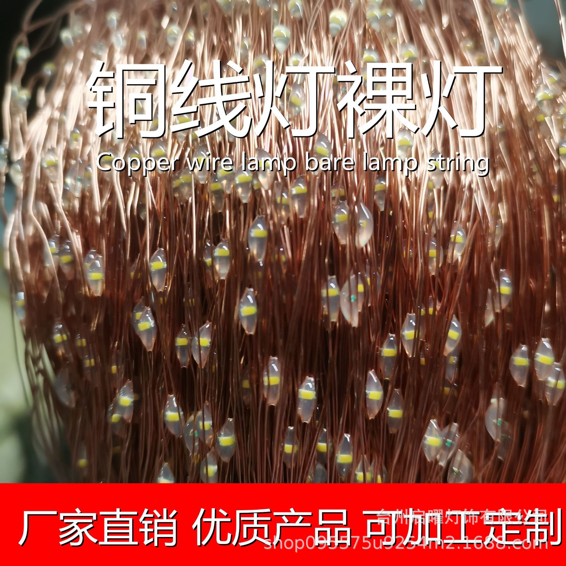 厂家直销LED灯串满天星灯串户外防水圣诞铜丝铜线灯裸灯节日装饰