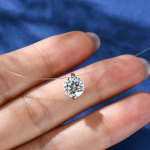 人鱼眼泪项链隐形透鱼线小众高级感D色莫桑石锁骨链s925纯银项链