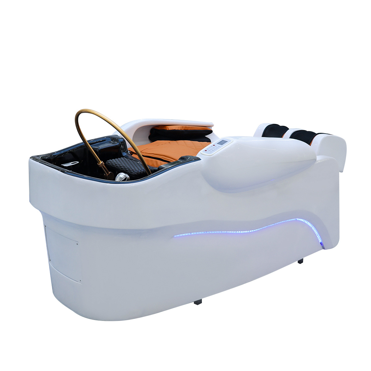 Cama de lavado de cabello de masaje eléctrico inteligente automática Bozhang, cama de lavado de cerámica especial para salón de peluquería y cama de fisioterapia image 5