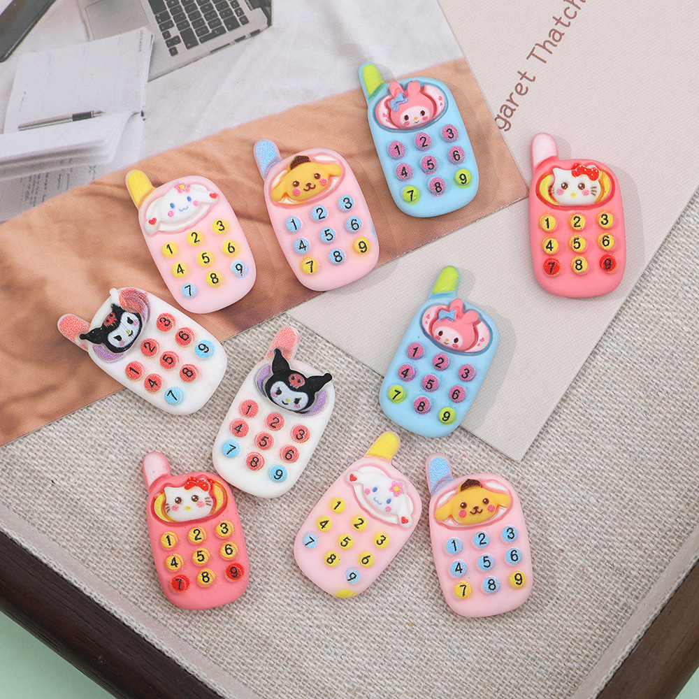 De dibujos animados de color sólido sanliou teléfono móvil DIY accesorios de resina crema pegamento accesorios para el cabello teléfono móvil Shell etiqueta engomada del refrigerador material colgante