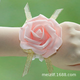 Свадебные принадлежности невесты на запястье цветок подружки невесты рука цветок сестры моделирование PE роза многоцветный браслет на свадьбу