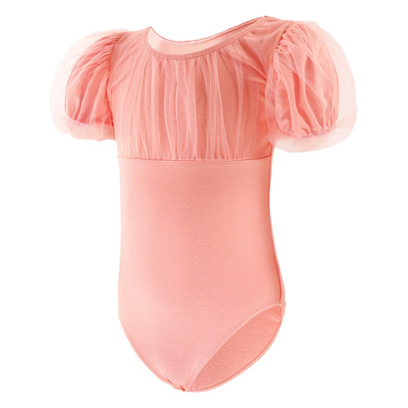 Ropa de baile niños niñas de manga corta verano chino danza burbuja manga práctica ropa de las Niñas Ropa de ballet
