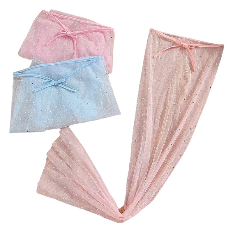 Capa de niña princesa Elsa accesorios congelados hadas temperamento fiesta rendimiento malla velo ESTILO OCCIDENTAL
