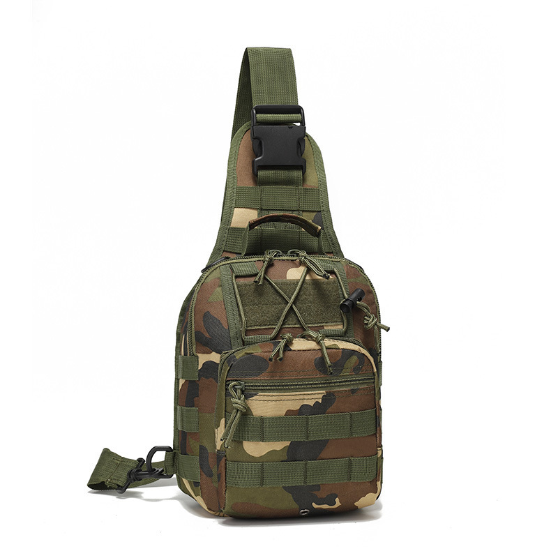 Bolsa de ciclismo de tela de Oxford camuflaje de campo bolso de pecho pequeño hombro de brazo oblicuo bolso táctico al aire libre