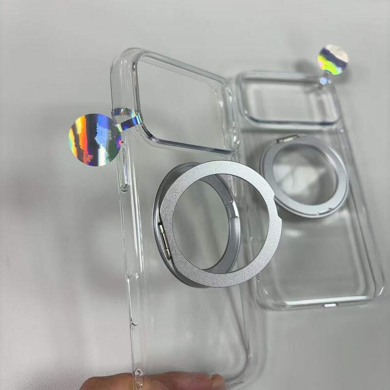 铠甲支架系列 适用于苹果17系列晶透超薄不发黄360度旋转手机壳|undefined