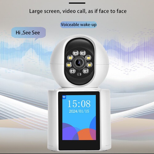 Cross-border smart surveillance camera with visual two-way video call one-touch calling, screen home baby monitor