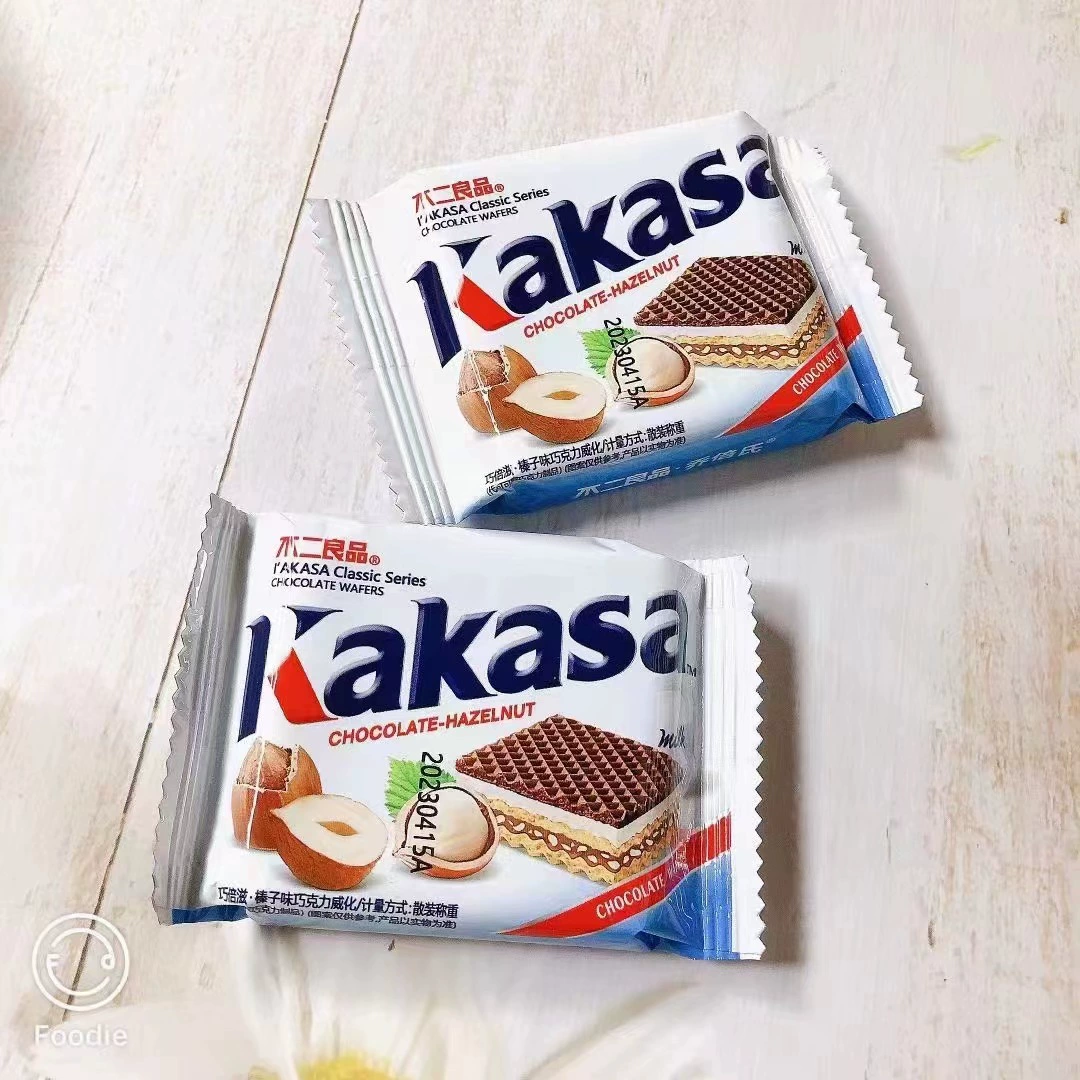 不二良品 Резанные шоколадные вафли, лещ/матча/кокос/соевое молоко вкус, коробка 5 кг