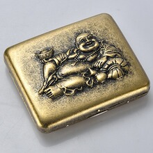 新品 青铜不锈金属双面装立体浮雕烟盒大容量20支装 现货批发