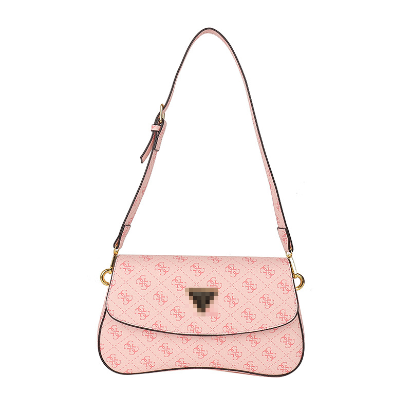 Bolsos transfronterizos para mujer 2024 nuevo estilo de alta gama bolso de axila de lujo simple y ligero con estampado de diamantes bolso de mensajero de todo fósforo