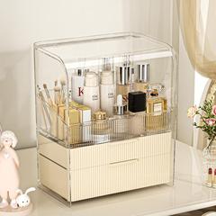 Cosmetic storage box dustproof transparent large capacity desktop organizer lipstick skin care product dressing table storage shelf