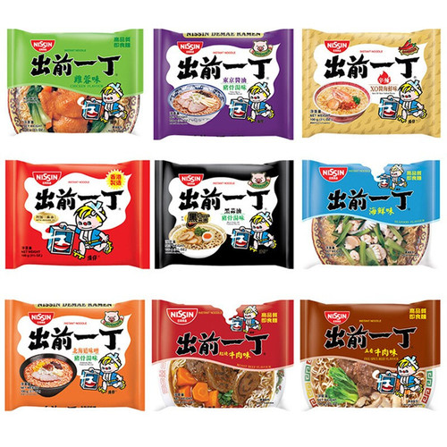 Hong Kong imported Nissin Chumae Yicho instant noodles instant noodles bagged 100g 8 flavors wholesale
