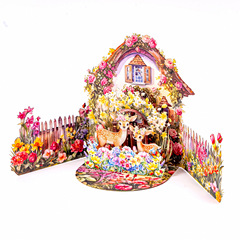 2025 新しい 70% off 層の花が咲くキリン グリーティング カード 美しい装飾品 3D クリエイティブ装飾品