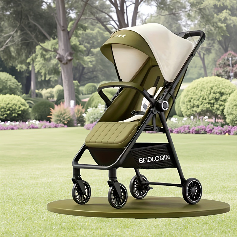 Baby Stroller Can Sit and Lie Down, Lightweight Folding Travel Baby Two-Way Stroller, Children Can Sit and Walk the Baby