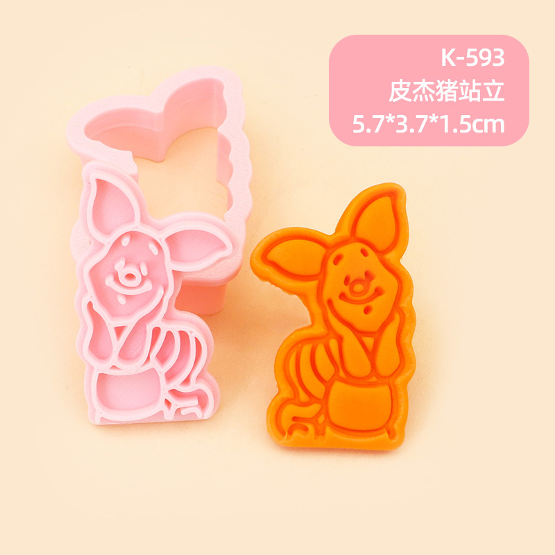 Molde para Galletas de Winnie the Pooh, Molde para Hornear de Fondant con Diseño 3D de Dibujos Animados, Molde para Decoración de Pasteles para Hacer en Casa