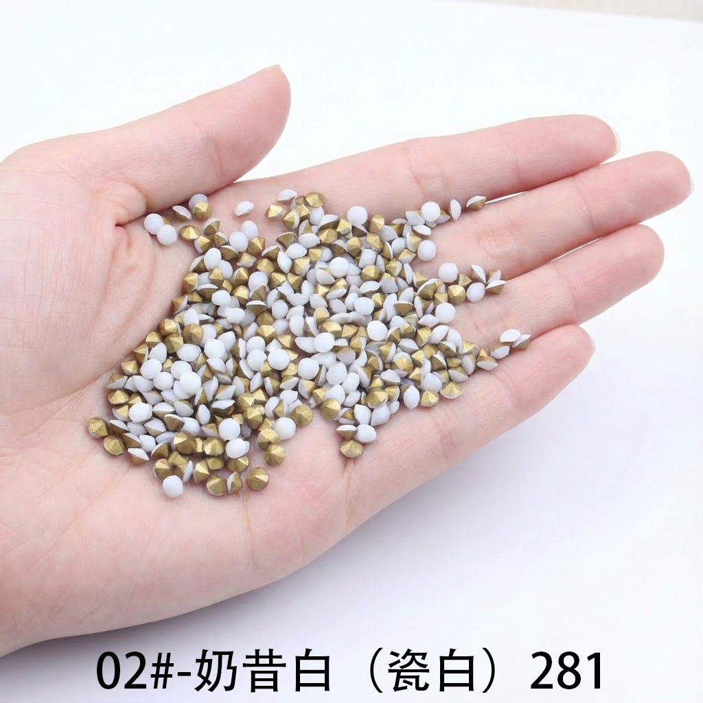 1 # - 6 # taladro de fondo de punta de venta directa fábrica transfronteriza taladro de uñas al por mayor accesorios de joyería DIY color completo