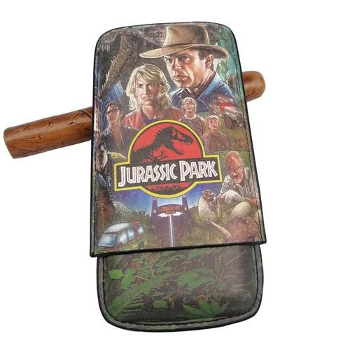 Cuban Cigar Case, Portable 3-Pack Cigar Box, Hand-Painted Cigar Humidor