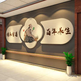 中医养生馆形象背景墙面装饰美容院氛围布置挂画文化海报壁纸
