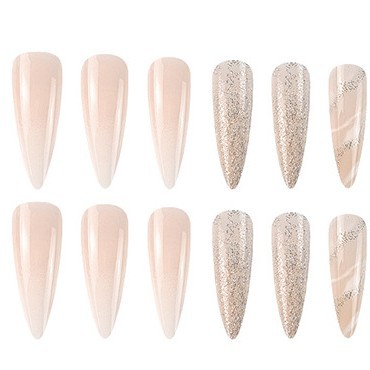 Chica caliente europea y americana, polvo rojo brillante, punta larga, uñas falsas, 24 piezas, productos acabados, caja de uñas. image 6