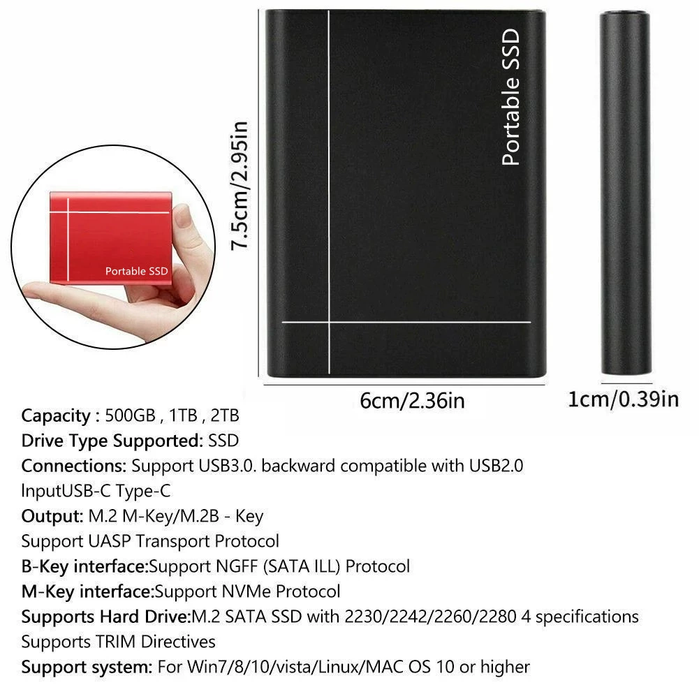 新升级固态移动硬盘8TB10TB16TB高速移动硬盘