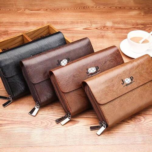  New Men's Handbag Large Capacity Korean Style Hand Carry Bag Business Casual Dual Zipper Hand Grab Bag Men's Bag Cover