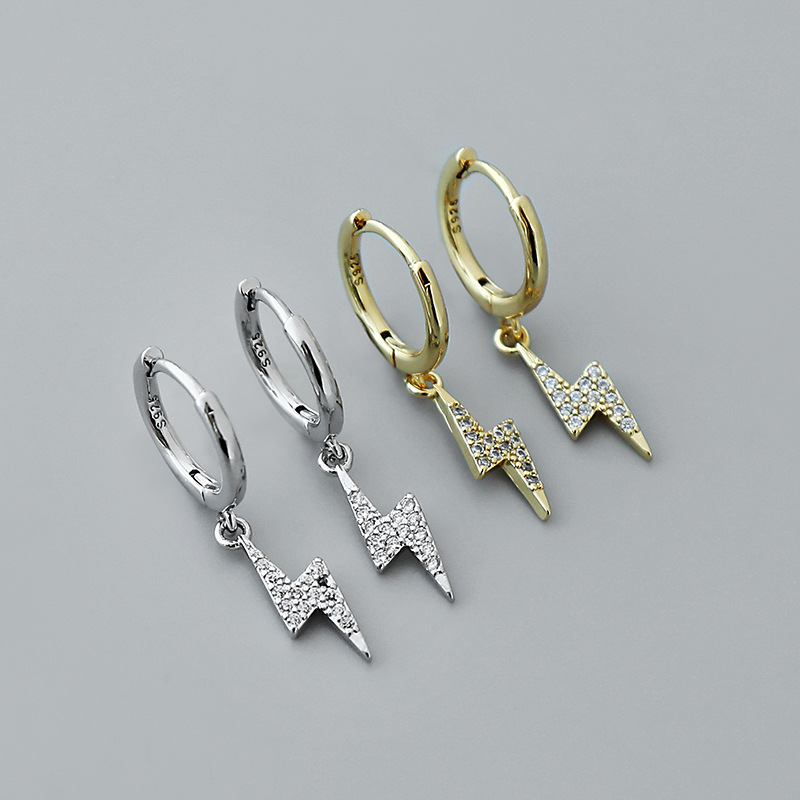 retro microinlaid zircon lightning pendant earrings wholesale Nihaojewelrypicture2
