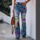 2022 independent station AliExpress imitation jeans European and American foreign trade large size women's casual pants thin jeans women