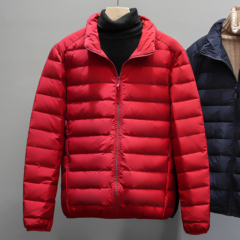 2023 sin costuras nueva chaqueta ligera de los hombres con capucha corta papá desgaste de los hombres Otoño e Invierno chaqueta casual fuera de temporada