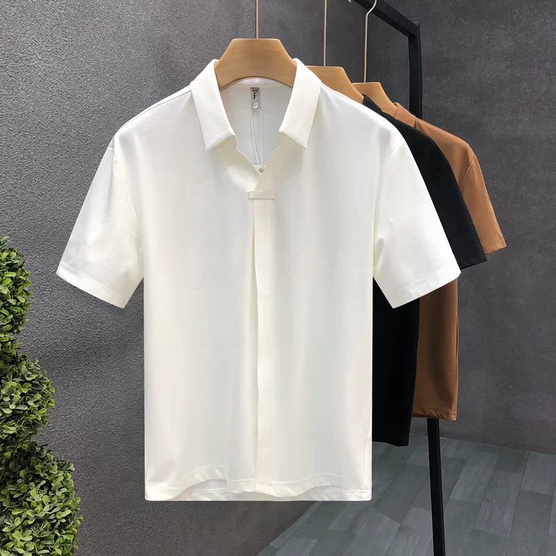 Black summer shirt, high-quality style