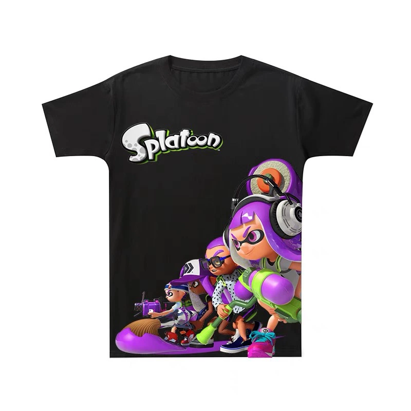 Детская футболка в стиле Jet Warrior Splatoon2, фанатская, двухмерный осьминог, летний тренд, короткий рукав