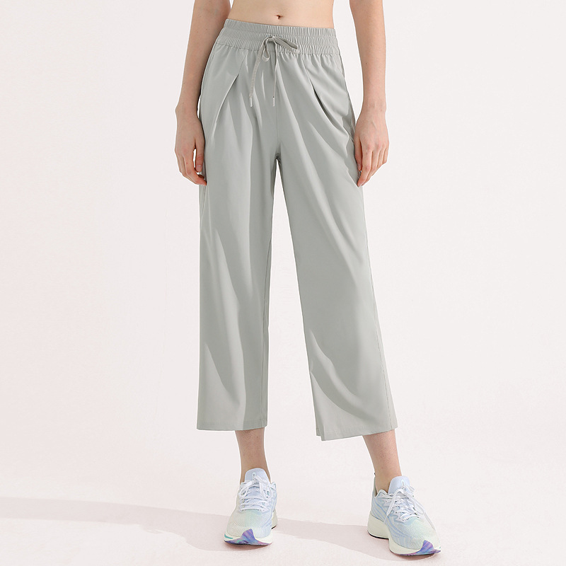 Nuevos pantalones de chándal rectos de pierna ancha para mujer, pantalones sueltos de todo fósforo, fitness y ocio, pantalones de yoga al aire libre