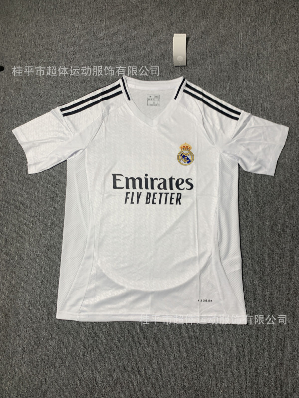サッカーユニフォーム 2425 レアル・マドリード ホーム 半袖Tシャツ メンズ サッカークラブ ジャージ プリント入り 速乾性 通気性|undefined