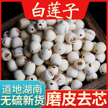 花之莲 无芯白莲子500g 新货大粒去芯磨皮白莲子无硫湘潭莲子干货