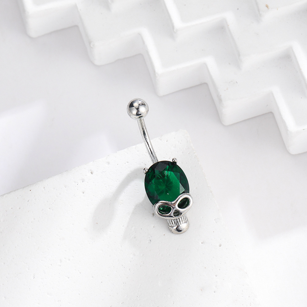 Europäischer und amerikanischer grenzüberschreitender Großhandel mit personalisiertem Totenkopf-Piercing, heiß begehrter Bauchnabelschmuck_voghion.com