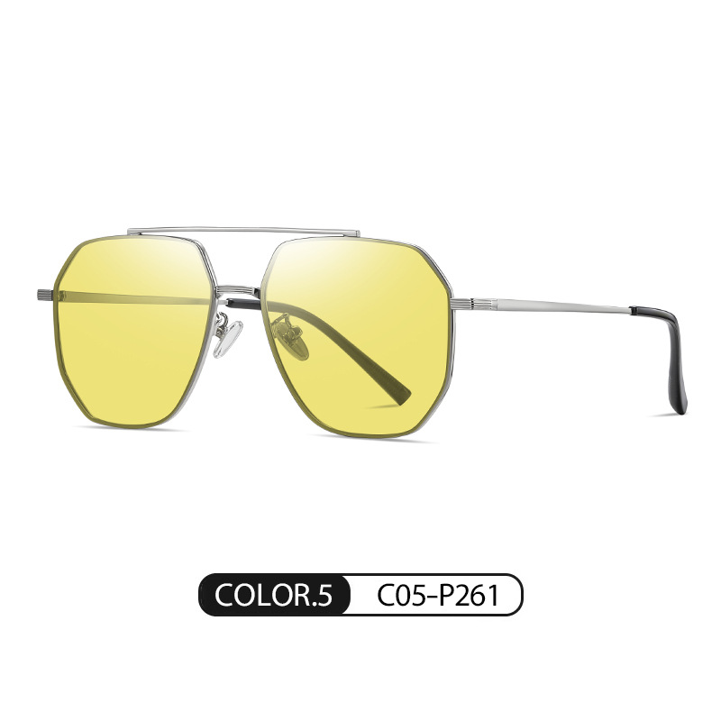 JS8536 TikTok Live Fashion sunglasses Loyishi mismo nylon polarizado que cambia de color gafas de sol conducción