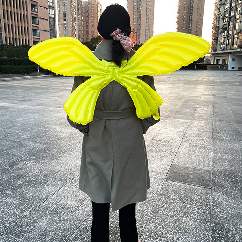 New Ultra Large Birthday Party Carnival Macaron Foil Gradient Butterfly Inflatable Wings Booth Aluminum Foil Balloon Batch