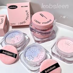 コベリン メイクアップ ロック 3 色ルース パウダー (パフ付き) 繊細で自然なソフトミスト防水性と耐汗性オイル コントロール メイクアップ パウダー